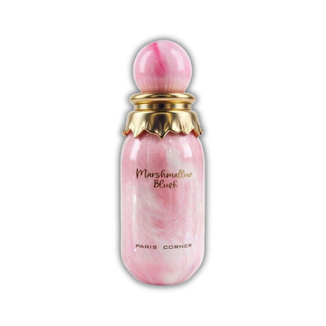 marshmallow blush, unisex perfume, perfume for men and women, perfume bottle