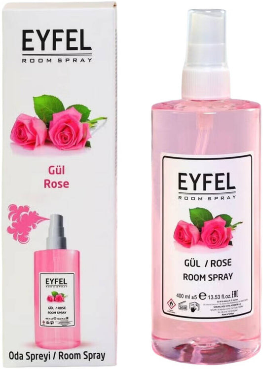 Eyfel Rose Scented Room Spray Air Freshener, Long-Lasting Aroma, 400ml