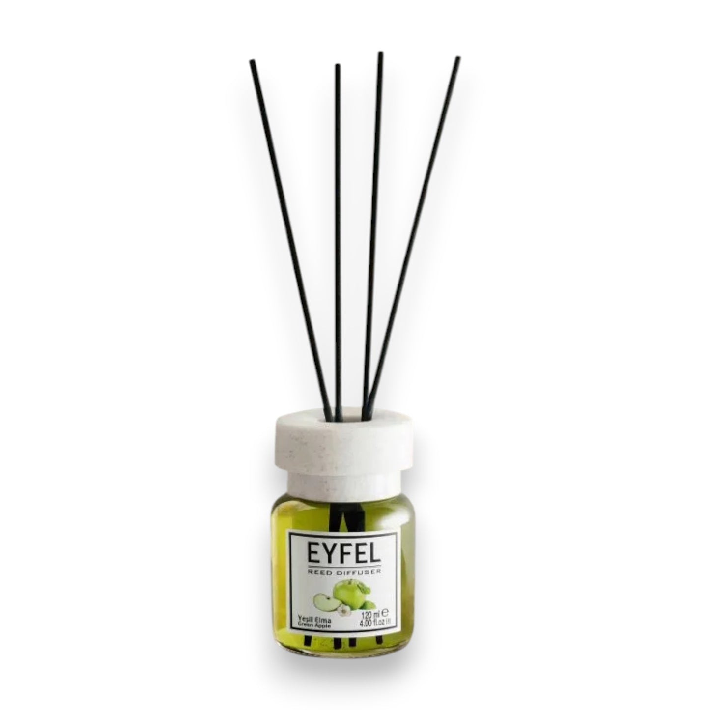 green apple air diffuser, eyfel reed diffuser, diffuser with bottle