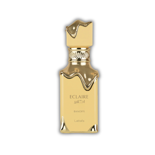 lattafa eclaire banoffi, unisex perfume, perfume for men and women, perfume bottle
