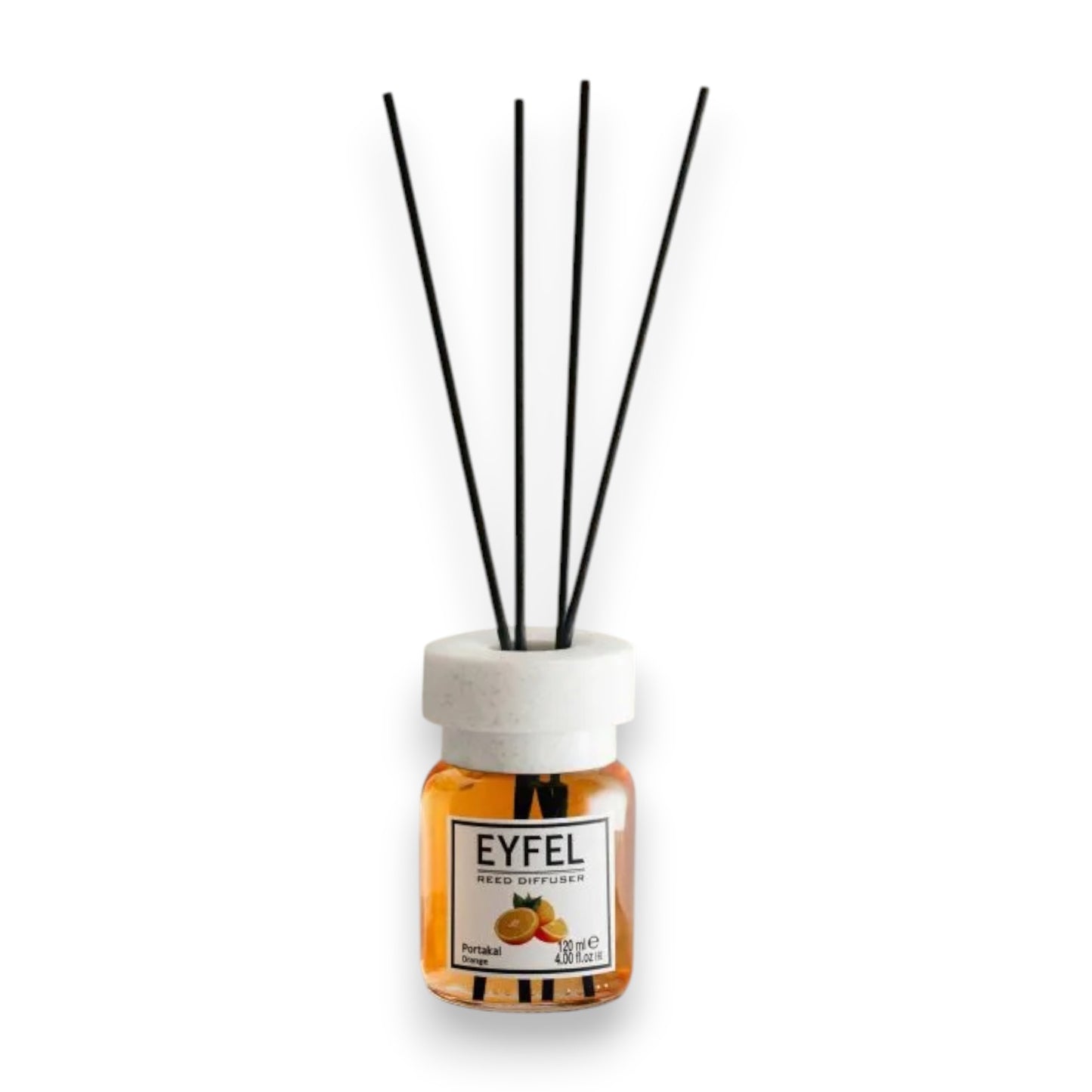 orange air diffuser, eyfel reed diffuser, diffuser with bottle