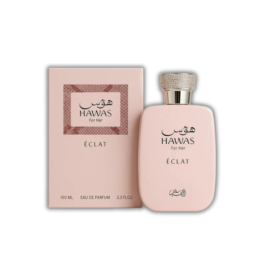 rasasi hawas eclat, women perfume, perfume bttle and box