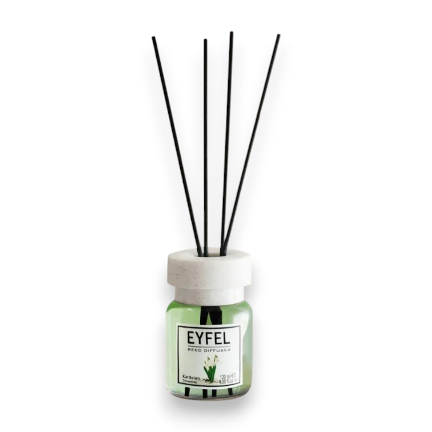 snowdrop air diffuser, eyfel reed diffuser, diffuser with bottle
